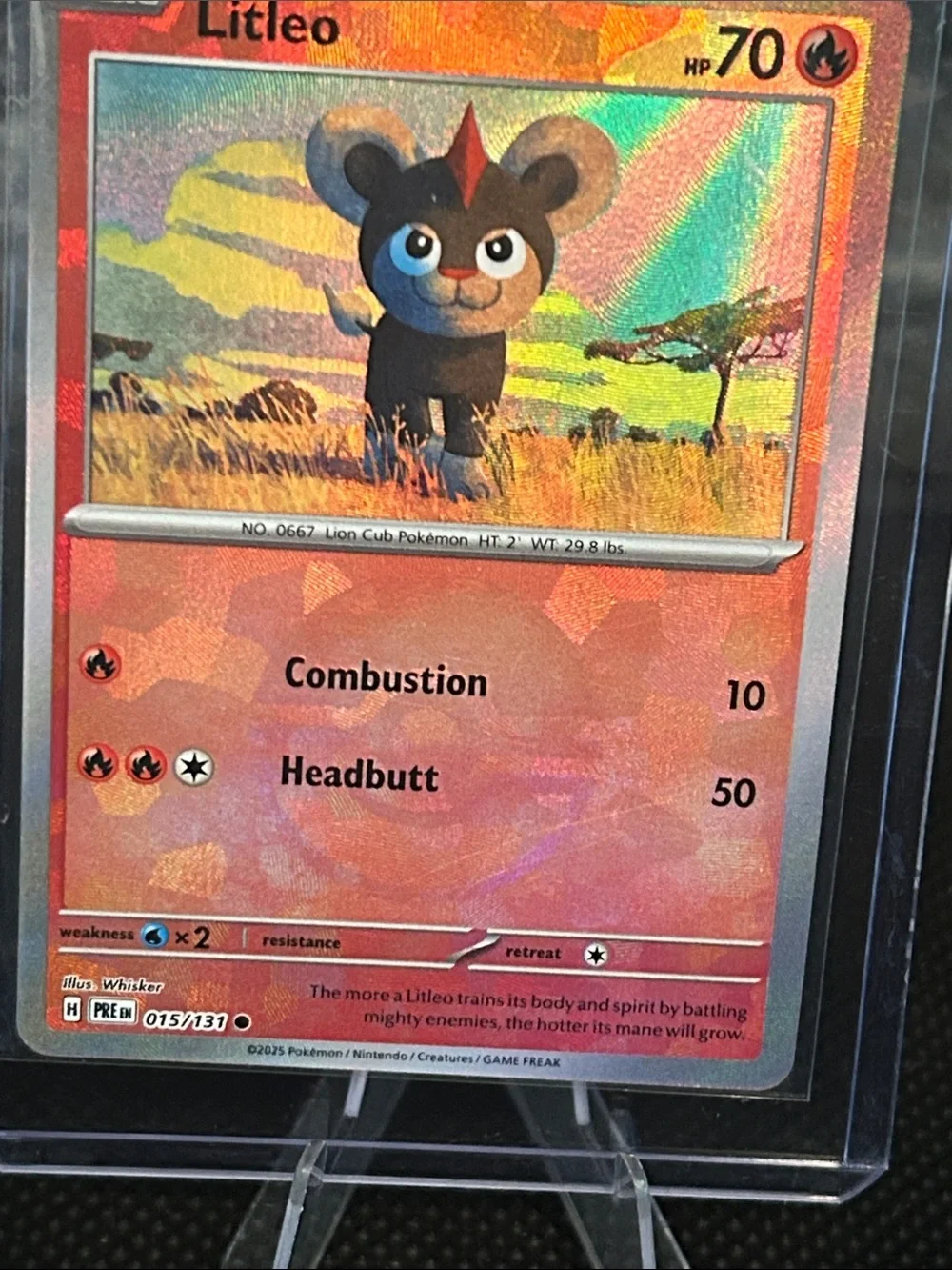 Pokemon Litleo‎ Pokeball Holo 015/131 from Prismatic Evolution Set M/NM